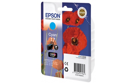 Картридж струйный Epson Expression Home XP-33/103/203/207/303/306/406 (O) C13T17024A10, голубой Картридж струйный Epson Expression Home XP-33/103/203/207/303/306/406 (O) C13T17024A10, голубой