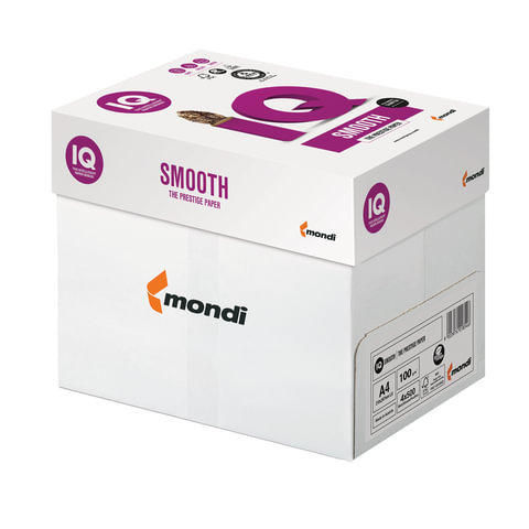 Бумага A4, IQ "Smooth", 100 г/м2, 500 л., класс "А", Австрия, белизна 170% (CIE) Бумага A4, IQ "Smooth", 100 г/м2, 500 л., класс "А", Австрия, белизна 170% (CIE)