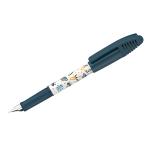 ручка перьевая schneider "zippi space" синяя, 1 картридж, грип, темно-синий-белый корпус 168917