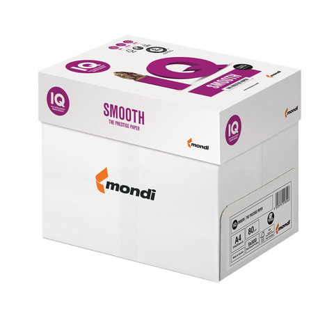 Бумага A4, IQ "Smooth", 80 г/м2, 500 л., класс "А", Австрия, белизна 170% (CIE) Бумага A4, IQ "Smooth", 80 г/м2, 500 л., класс "А", Австрия, белизна 170% (CIE)