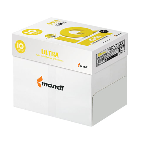 Бумага A4, IQ "Ultra", 80г/м2, 500л., 168% Бумага A4, IQ "Ultra", 80г/м2, 500л., 168%