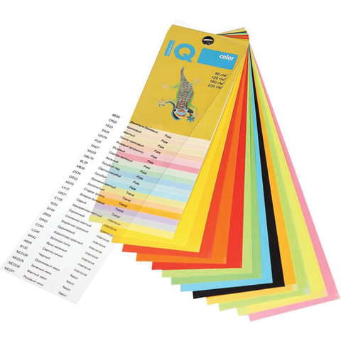 Бумага IQ color, А3, 160 г/м2, 250 л., интенсив, солнечно-желтая, SY40 Бумага IQ color, А3, 160 г/м2, 250 л., интенсив, солнечно-желтая, SY40