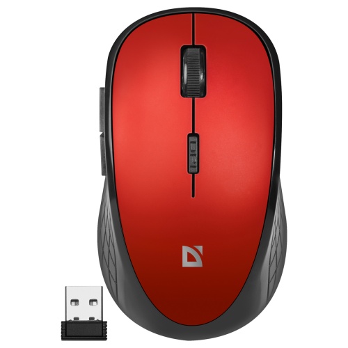 Мышь беспроводная Defender Hit MM-415 черный, красный