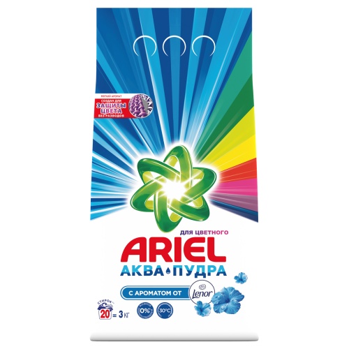 Порошок для машинной стирки Аriel "Ленор Эффект", 3кг