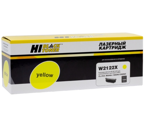 Картридж HP (HB-W2122X) CLJ Enterprise M554dn/555DN/555x/578f/578DN, Y, 10K, без чипа Hi-Black