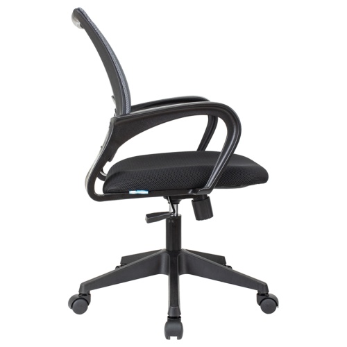 Кресло оператора Helmi HL-M95 (695) "Airy", спинка сетка серая/сиденье ткань TW черная, механизм кач