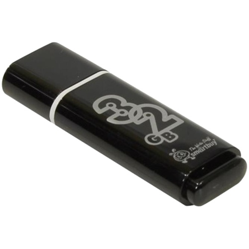 Память USB Flash 32 GB Smartbuy "Glossy" USB 2.0 Flash Drive, черный