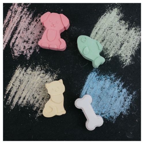 Мелки фигурные для асфальта Гамма "Малыш", ассорти, 16шт., пластиковое ведро