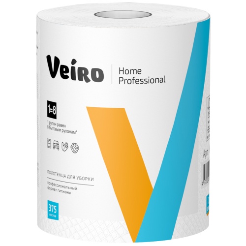 Полотенца бумажные в рулонах Veiro Home Professional, 2-слойные, 75м., ЦВ, белые KP302 KP302