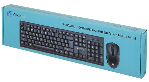 Клавиатура + мышь Oklick 640M клав:черный мышь:черный USB