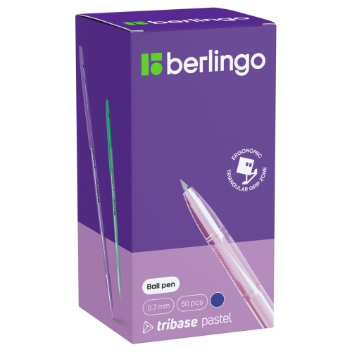 Ручка шариковая Berlingo "Tribase Pastel" синяя, 0,7мм