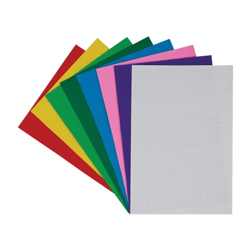 Цветная бумага гофрированная А4, Мульти-Пульти, 8л., 8цв., в папке с европодвесом, "Приключения Енот