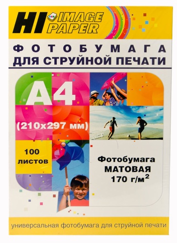 Фотобумага матовая односторонняя, A4, 170 г/м2, 100 листов Hi-Image Paper Фотобумага матовая односторонняя, A4, 170 г/м2, 100 листов Hi-Image Paper
