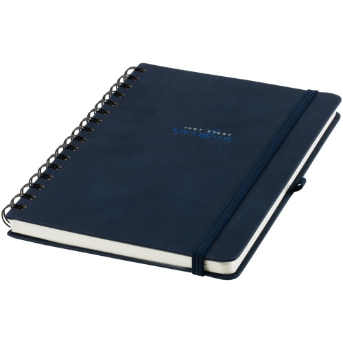 Записная книжка А5 96л., кожзам, на гребне, Greenwich Line "Just start. Blue", твердая обложка, тисн Записная книжка А5 96л., кожзам, на гребне, Greenwich Line "Just start. Blue", твердая обложка, тисн
