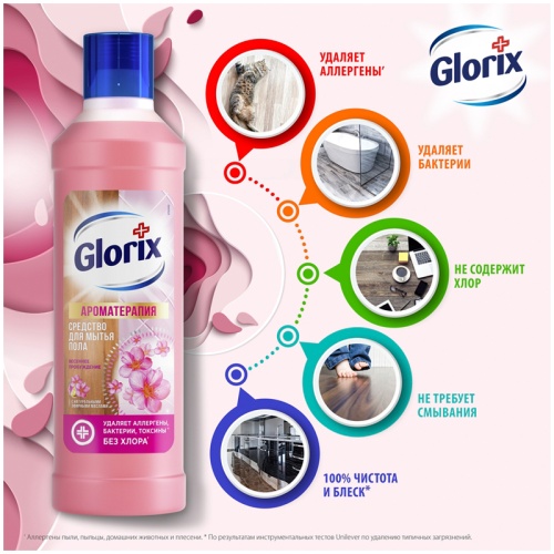 Средство для мытья полов Glorix "Весеннее Пробуждение", 1л