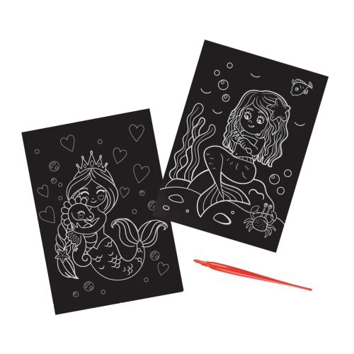 Гравюра Мульти-Пульти "Русалки", А5, градиентная основа, пакет с европодвесом Гравюра Мульти-Пульти "Русалки", А5, градиентная основа, пакет с европодвесом