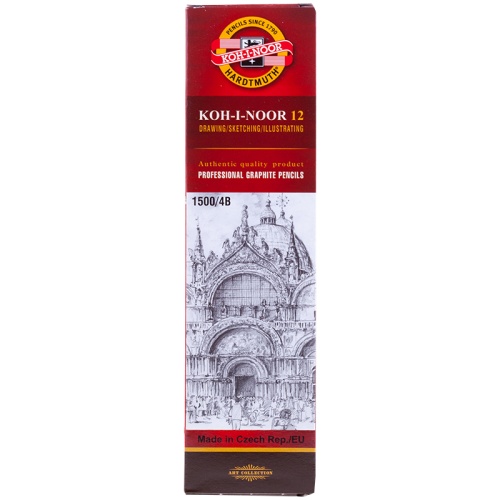 Карандаш чернографитный Koh-I-Noor "1500" 4В, заточен.
