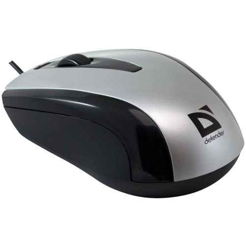 Мышь проводная Defender Optimum MM-140 черный, серый