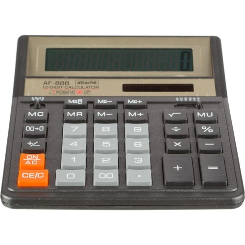Калькулятор настольный Attache ASF-888 12-разрядный черный 204x158x40 мм Калькулятор настольный Attache ASF-888 12-разрядный черный 204x158x40 мм