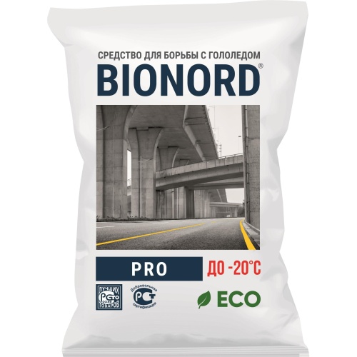 Реагент противогололёдный Bionord Pro мешок 23 кг до -20С