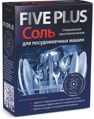 Cоль для посудомоечных машин FIVE PLUS 1,5кг 4602984011759