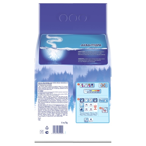 Порошок для машинной стирки Миф 3в1 Аквапудра Морозная Свежесть , 6кг