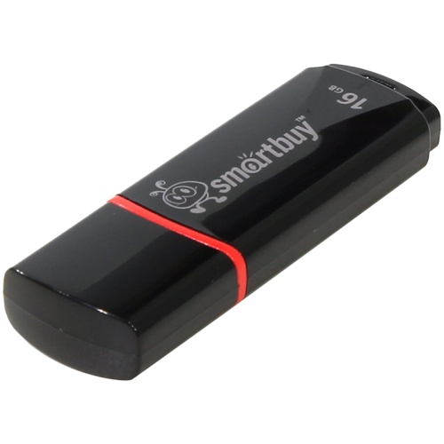 Память USB Flash 16 GB Smartbuy "Crown" USB 2.0 Flash Drive, черный