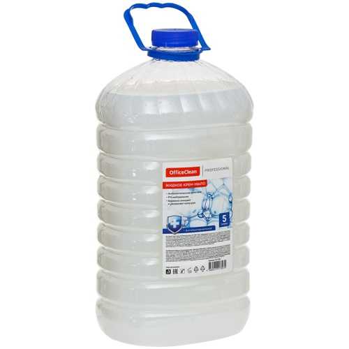 Мыло жидкое 5 л, OfficeClean Proffesional "Антибактериальное", крем, ПЭТ