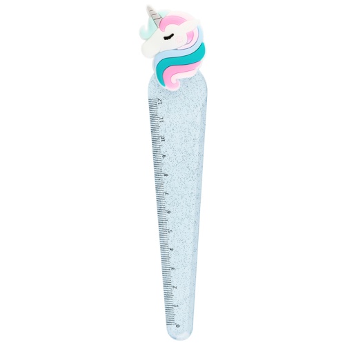 Линейка с топпером 12см MESHU "Unicorn", пластиковая, европодвес