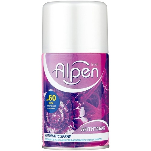 Освежитель воздуха Alpen, 250 мл, Verti Антитабак, сменный Освежитель воздуха Alpen, 250 мл, Verti Антитабак, сменный