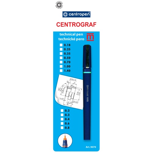 Рапидограф Centropen 1,00мм, 8 9070 9510