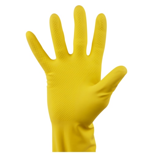 Перчатки резиновые хозяйственные OfficeClean ЛЮКС, многоразовые, хлопчатобумажное напыление, плотные 337387 337387