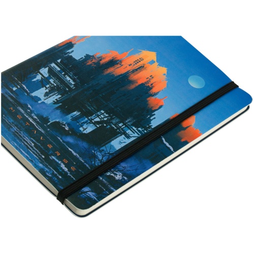 Записная книжка А5 80л. ЛАЙТ, кожзам, Greenwich Line "Future. Fallen city", с резинкой, тиснение фол Записная книжка А5 80л. ЛАЙТ, кожзам, Greenwich Line "Future. Fallen city", с резинкой, тиснение фол