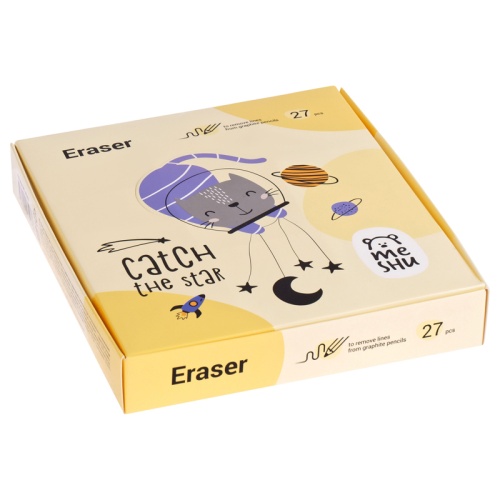 Ластик MESHU "Space Cat", фигурный, термопластичная резина, 40*30*13мм