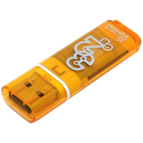 Память USB Flash 32 GB Smartbuy "Glossy" USB 2.0 Flash Drive, оранжевый