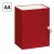 Короб архивный с завязками OfficeSpace разборный, БВ, 150мм, красный, клапан МГК