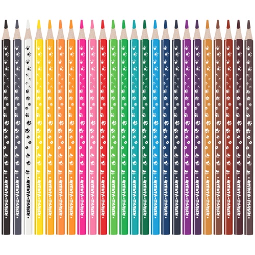 Карандаши цветные Мульти-Пульти "Енот-следопыт", 24цв., трехгр.,рисунок на корпусе, заточен., картон Карандаши цветные Мульти-Пульти "Енот-следопыт", 24цв., трехгр.,рисунок на корпусе, заточен., картон