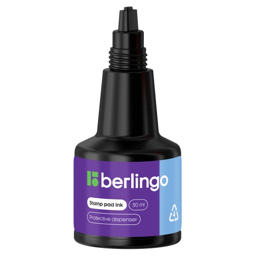 Штемпельная краска Berlingo, 30мл, черная