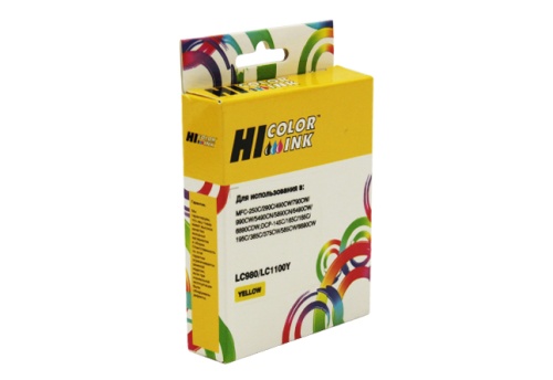 Картридж Hi-Black (HB-LC1100Y/LC980Y) для Brother DCP-145C/DCP-165С/195C/MFC-165C/MFC-250C