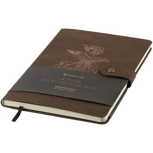 Записная книжка А5 80л., ЛАЙТ, кожзам, Greenwich Line "Outline. Angel from heaven", с замком, тиснен