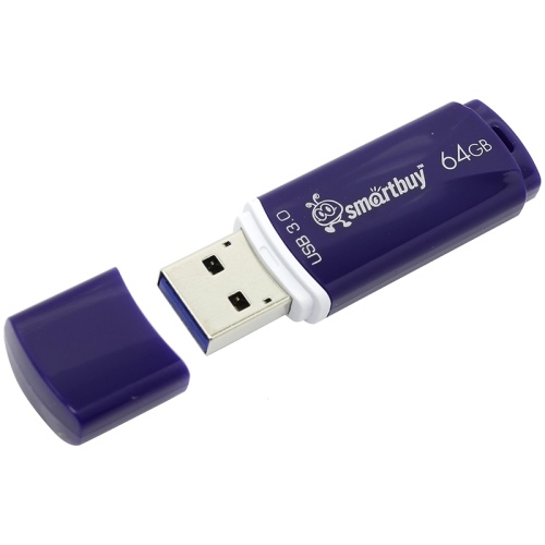 Память USB Flash 64 GB Smartbuy "Crown" USB 3.0 синий