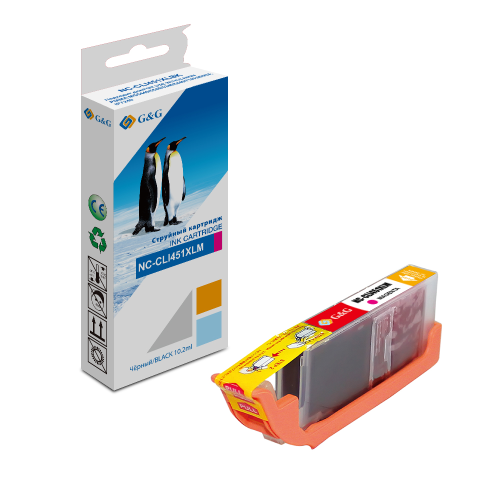 Картридж струйный G&G NC-CLI451XLM CLI-451XL М пурпурный (10.2мл) для Canon MG6340/5440/IP7240