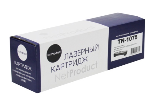 Картридж Brother (TN-1075) HL-1010R/1112R/DCP1510R/1512/MFC1810R, 1000 копий, NetProduct Картридж Brother (TN-1075) HL-1010R/1112R/DCP1510R/1512/MFC1810R, 1000 копий, NetProduct