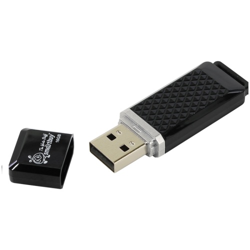 Память USB Flash 16 GB Smartbuy "Quartz" USB 2.0 Flash Drive, черный