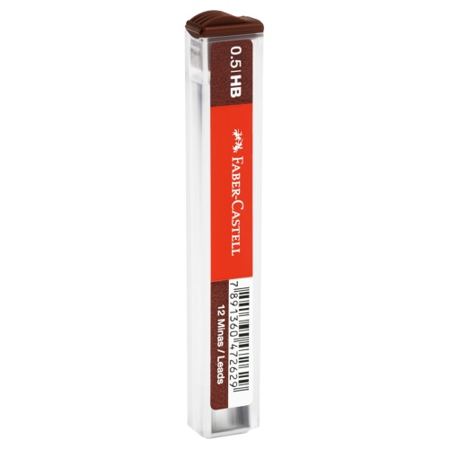 Грифели для механических карандашей Faber-Castell "Polymer", 12шт., 0,5мм, HB 521500