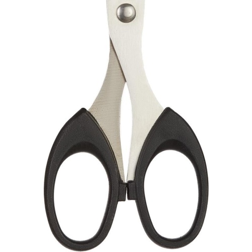 Ножницы 169 мм Attache с пластиковыми симметричными эллиптическими ручками черного цвета