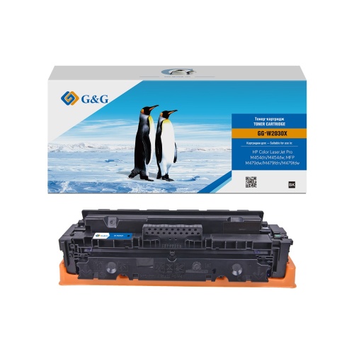 Картридж лазерный HP (W2030X) CLJ Pro M454dn/M479dw, №415X, Black, 7,5K с чипом G&G