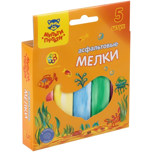 Мелки градиентные для асфальта Мульти-Пульти, 5шт., 5цв