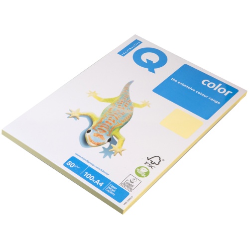 Бумага IQ "Color pale" А4, 80г/м2, 100л. (желтый)