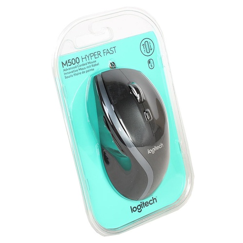 Мышь проводная Logitech M500 черный